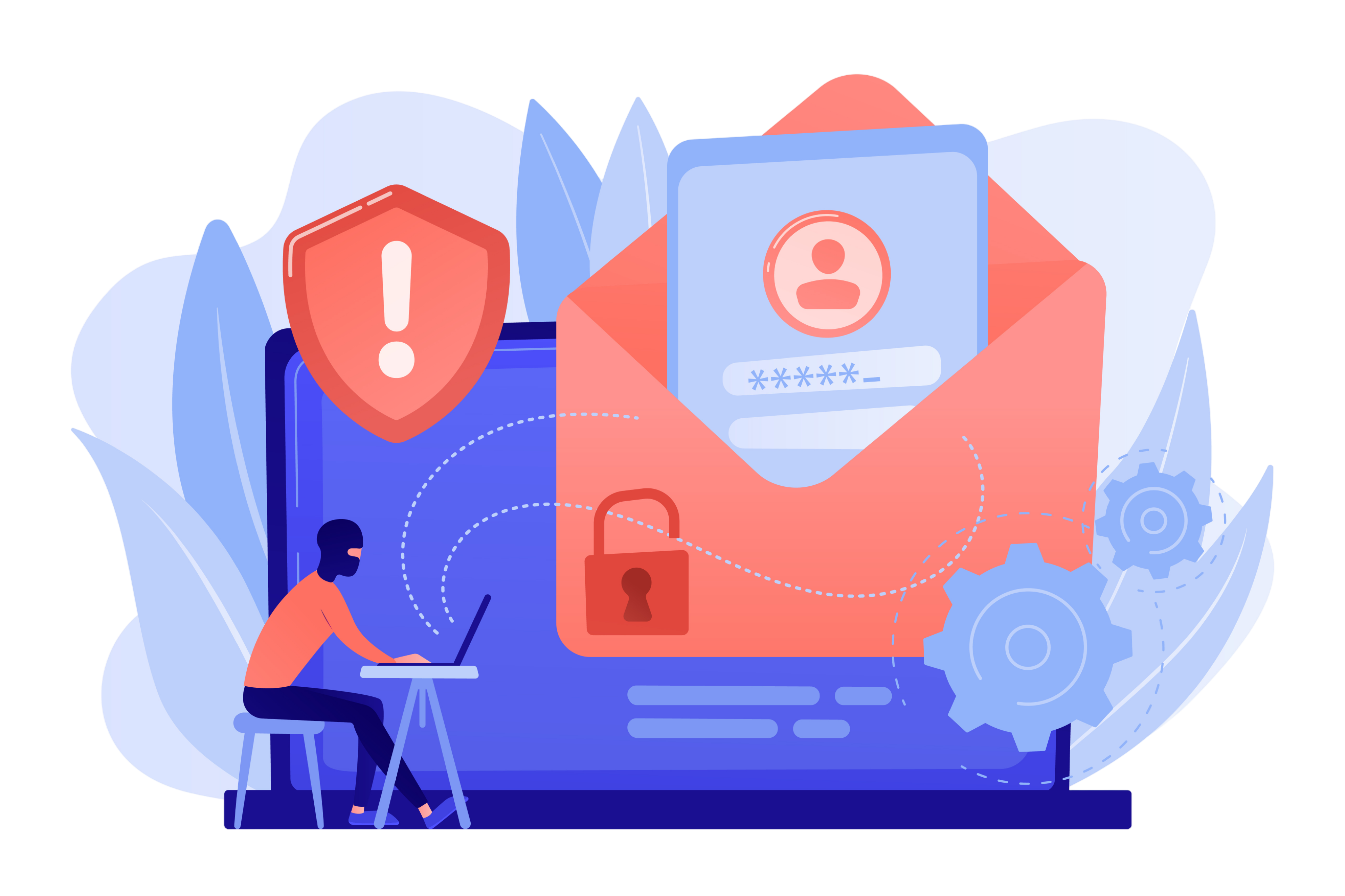 Abstract colorful geometric shapes with blue and purple gradients, modern digital art